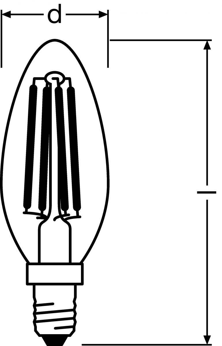 LED-Kerzenlampe E14 SSTCLASB404W2700KE14