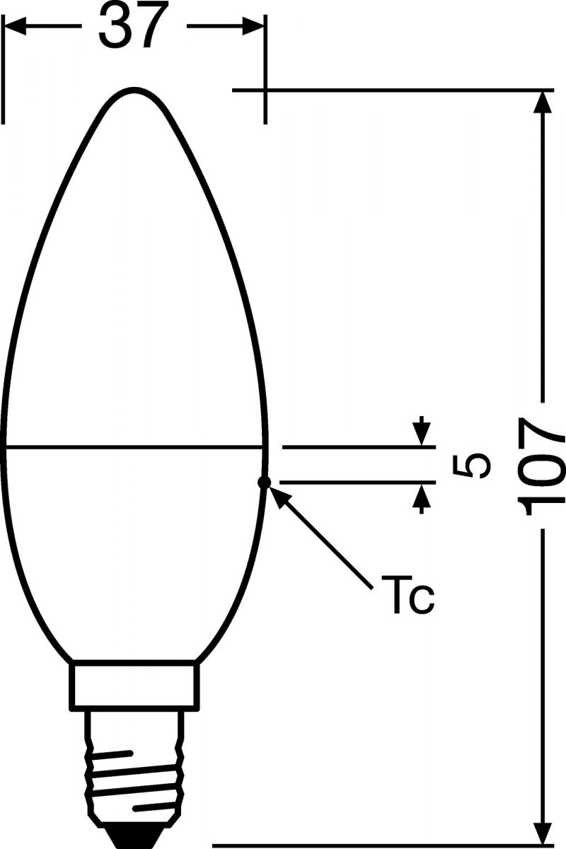 LED-Lampe m. FB ECOCLASB5.5W2700E14F