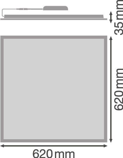 LED-Panel M625 PLCOMP625V33W840DALI