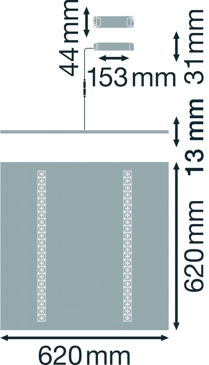 LED-Panel M625 PLINDV62533/4000DALI