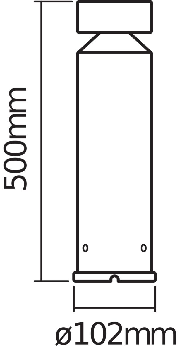 LED-Pollerleuchte END.ST.Cyl.500mm6WST