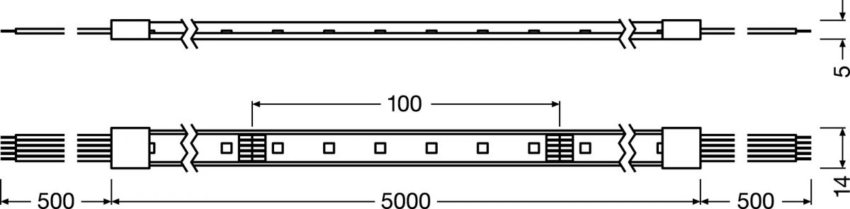 LED-RGBW-Stripe LSPFM1000RGBW827IP66