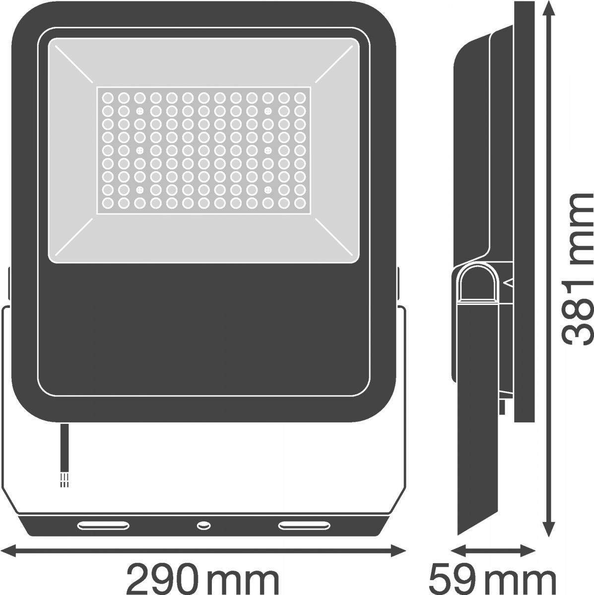 LED-Scheinwerfer FLAREA72W830ASYM