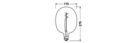 LED-Vintage-Lampe E27 V1906BALLD304.8W2700