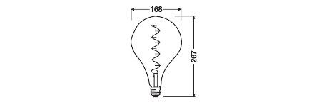 LED-Vintage-Lampe E27 V1906ET165D154.5W17