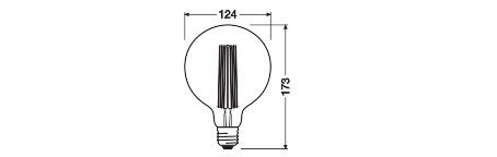 LED-Vintage-Lampe E27 V1906GL125D4211W1800