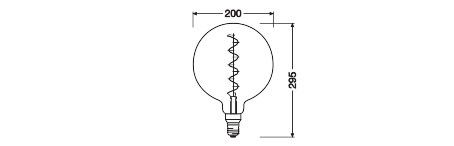 LED-Vintage-Lampe E27 V1906GL200D164.8W/18