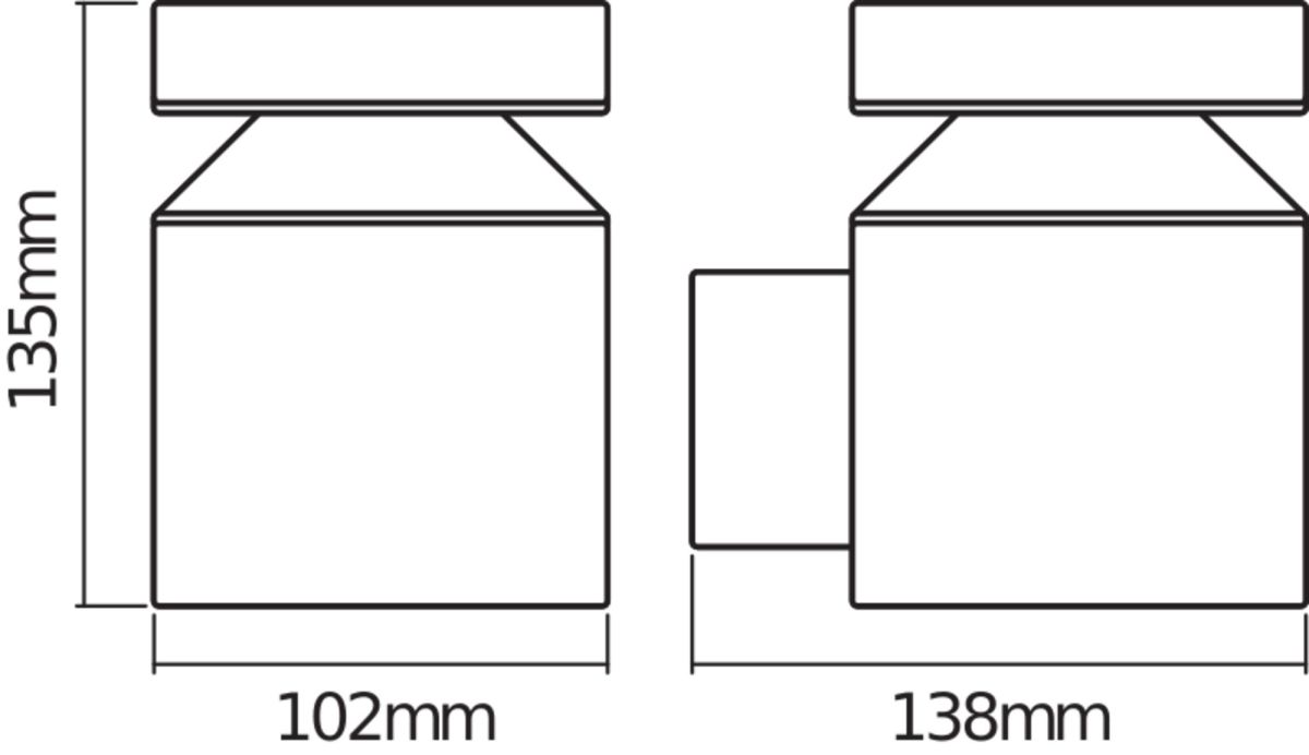 LED-Wandleuchte END.ST.Cyl.Wall6WST