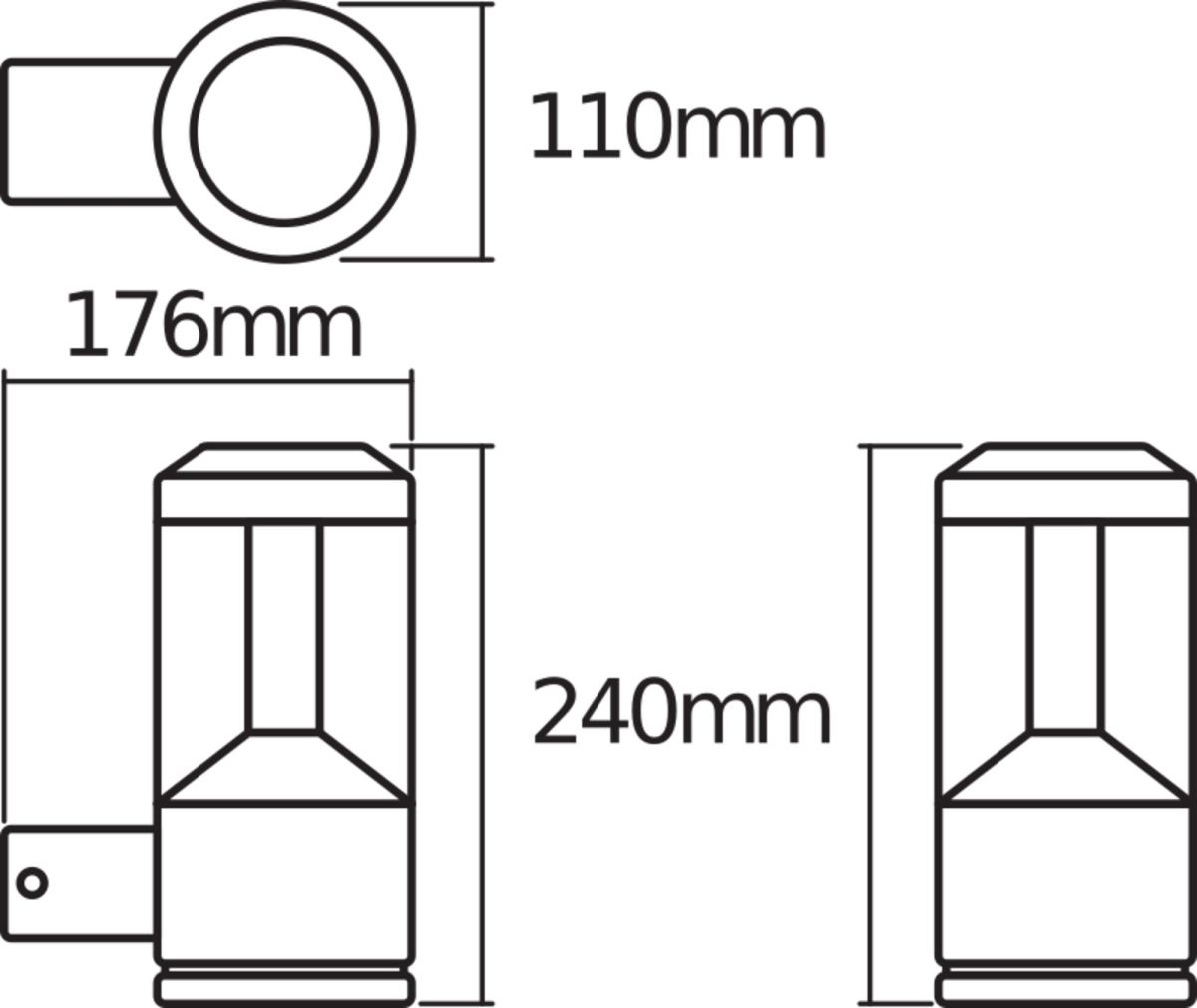 LED-Wandleuchte END.ST.Lant.Mod12WDG