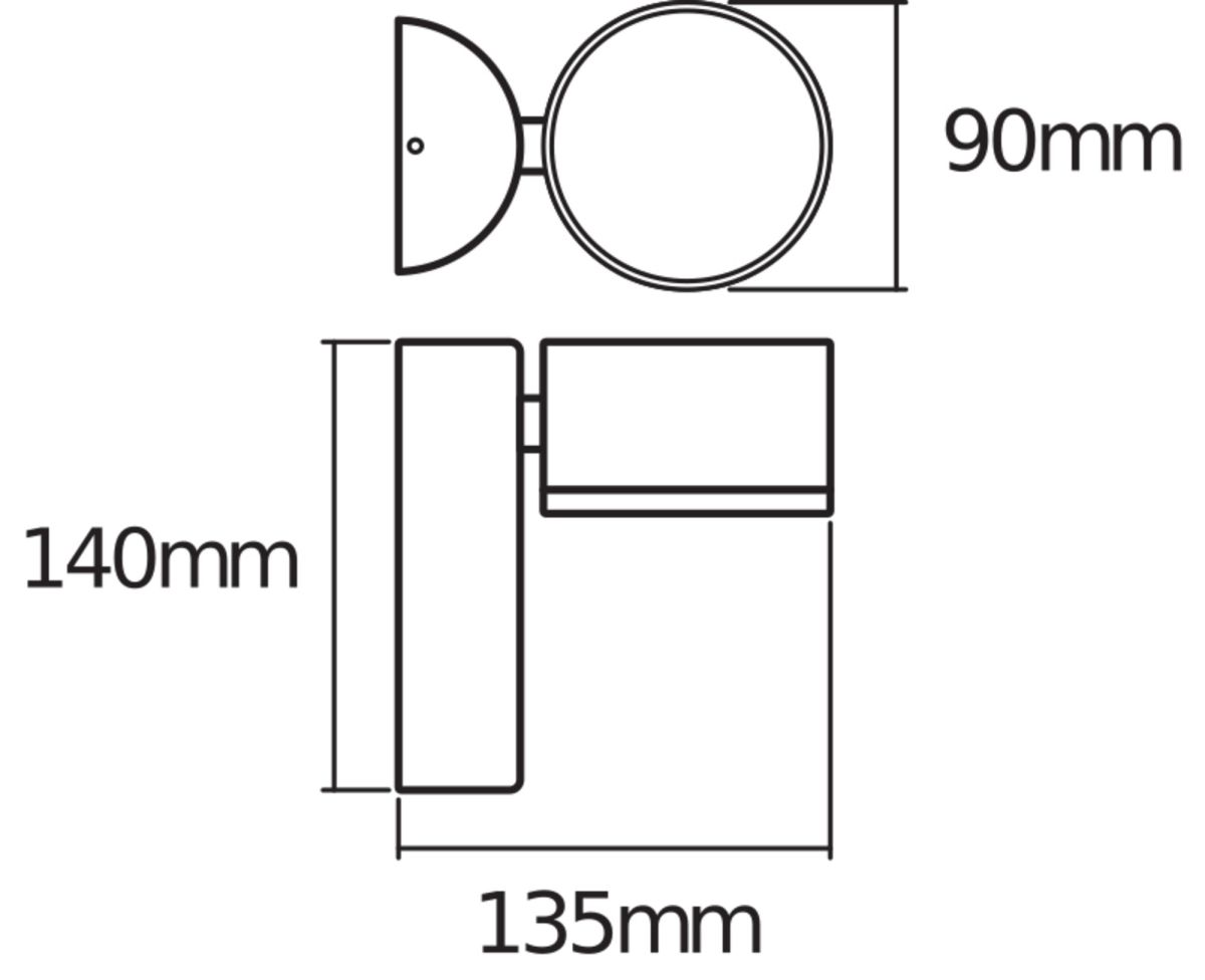 LED-Wandleuchte END.ST.SpotRound8WDG