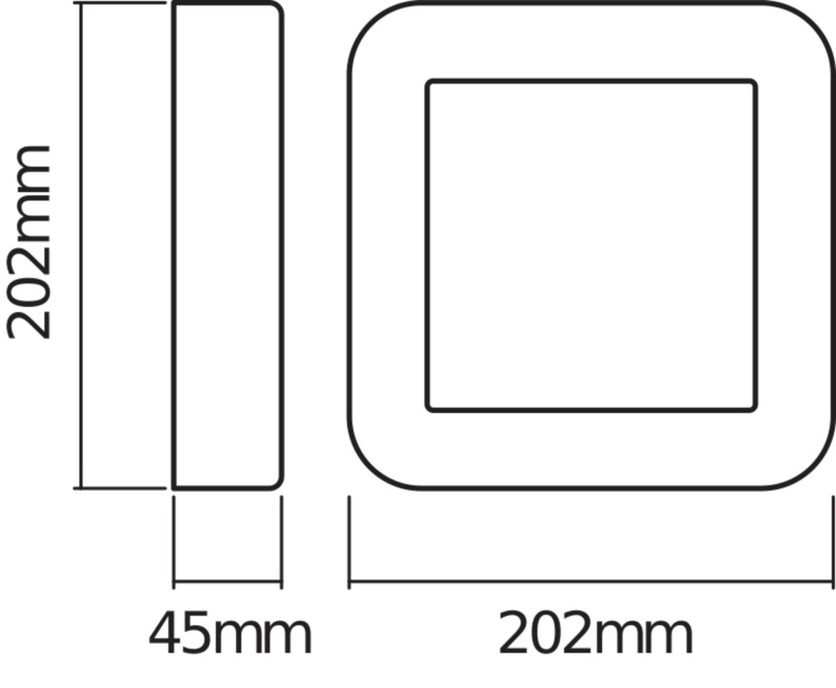 LED-Wandleuchte END.ST.SquareSQ13WDG