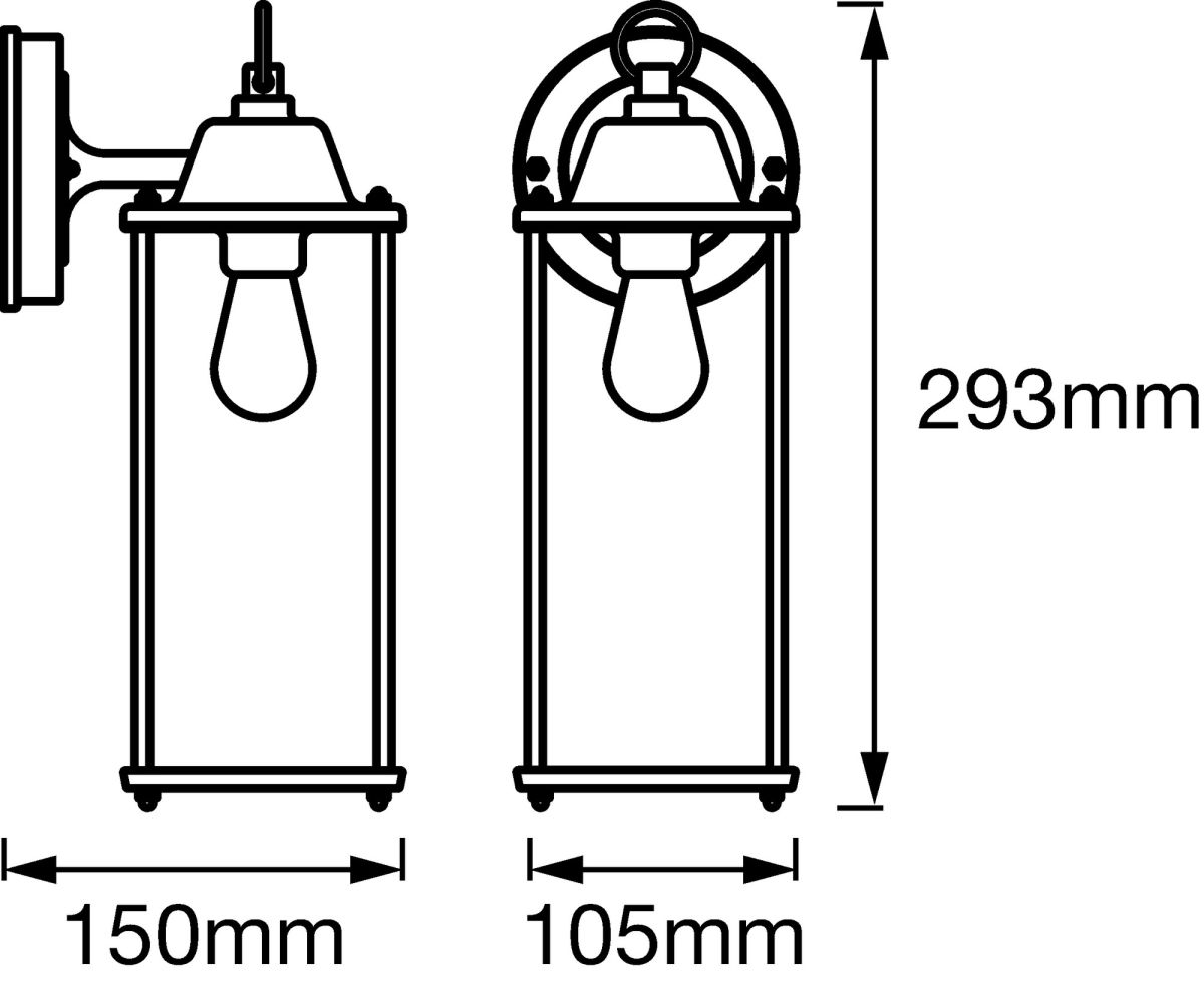 Wandleuchte E27 ENDURA#4058075206649