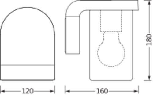 Wandleuchte E27 ENDURA#4058075554276