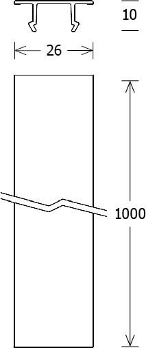 Abdeckleiste ST-ZCOV/S-9000/GP sw