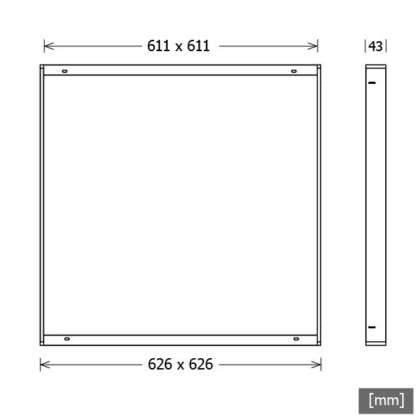 Anbaurahmen M625 FYR-Z115.0625.0625ws