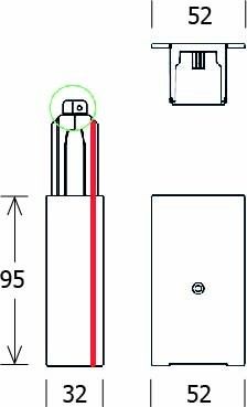 Endeinspeisung ST-E F/PE-R/9001 WS