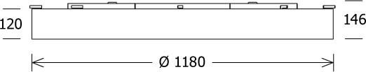 LED-Anbauleuchte PLL 20.1180.30DAopal