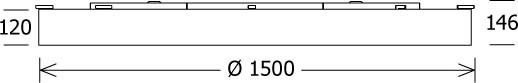 LED-Anbauleuchte PLL 20.1500.40DAopal