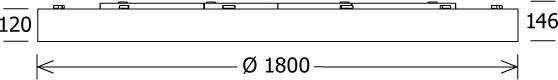 LED-Anbauleuchte PLL 20.1800.30DAopal