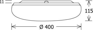 LED-Anbauleuchte TIBI-A 400.1840DA sw