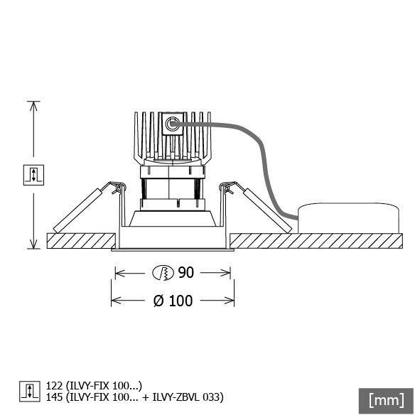 LED-Downlight ILVY-FIX100 #658158