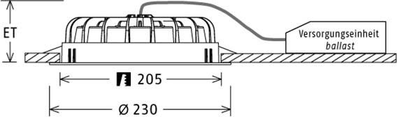 LED-Einbau-Downlight VTFL 102527DA si