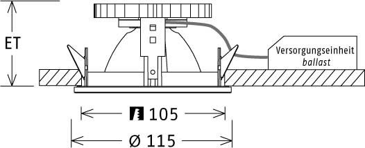 LED-Einbaudownlight CSAFL 43.1040.50 ws