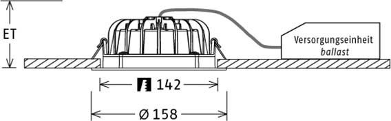 LED-Einbaudownlight VTFS 10.1030/DALI ws