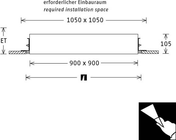 LED-Einbauleuchte PLL 55.900.30.2/DALI