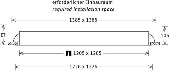 LED-Einbauleuchte PLL571225301/DALI ws