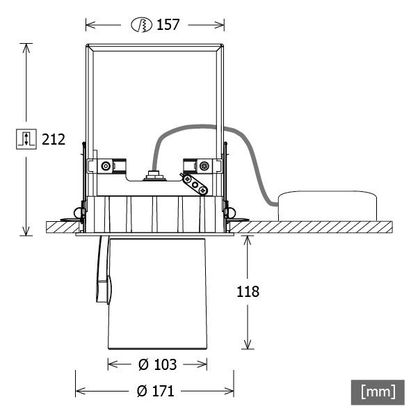 LED-Einbaustrahler JETT152.927.15DALIsw