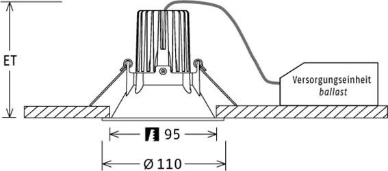 LED-Einbaustrahler VTRL 13.0527.35 ws