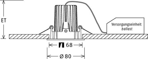 LED-Einbaustrahler VTRXS 10.0530.25D si