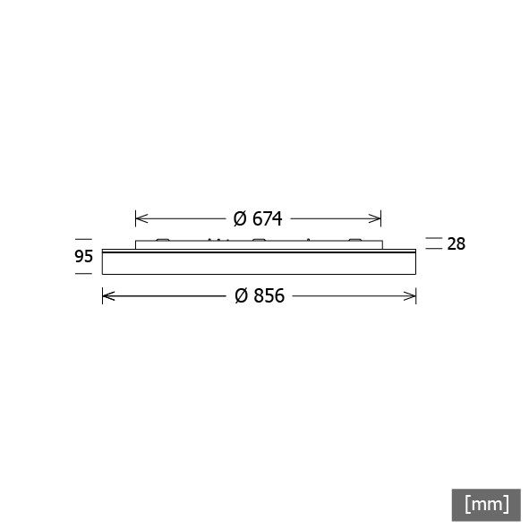 LED-Leuchte LUNM408.830.1/DALIsi