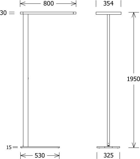 LED-Stehleuchte PIANO-S 0800540SENWS