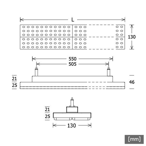 LED-Stromschienenleuchte LUZ-P22 106.830.60sw