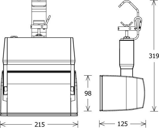 LED-Stromschienenstrahler EL 303.5/B si