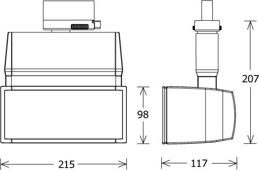 LED-Stromschienenstrahler EL 307.40.2 si