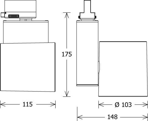 LED-Stromschienenstrahler JETT 103.25.2/F si