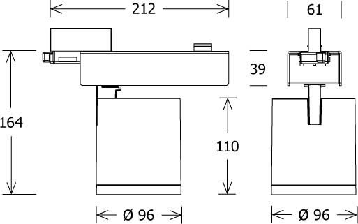 LED-Stromschienenstrahler SCOUT 203.50.2/F ws