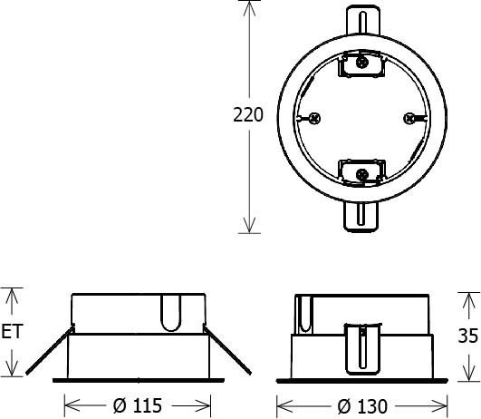 Stromschiene Einbau ST-EMONO/9000-BP-Dws