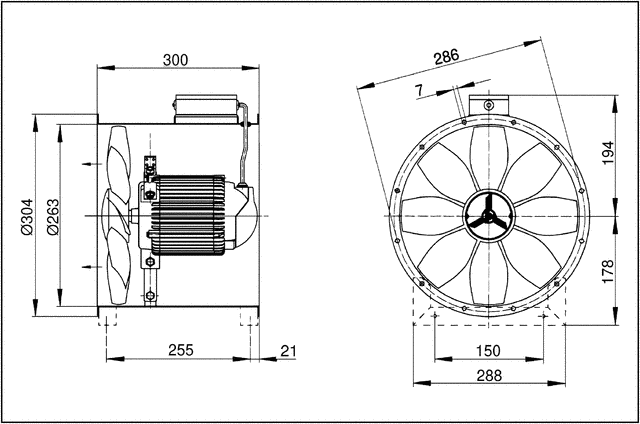 Ventilator EZR 25/2 B