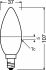 LED-Lampe m. FB ECOCLASB5.5W2700E14F