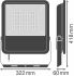 LED-Scheinwerfer FLAREA105W840ASYM