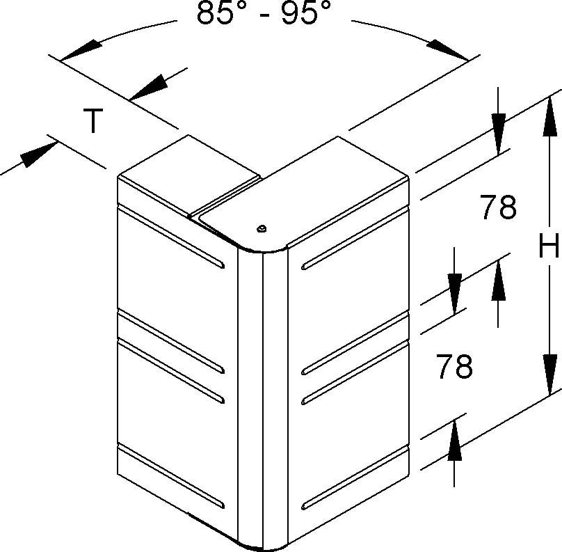 GK-Außeneck 90Gr. DKAV 220-78T60 S