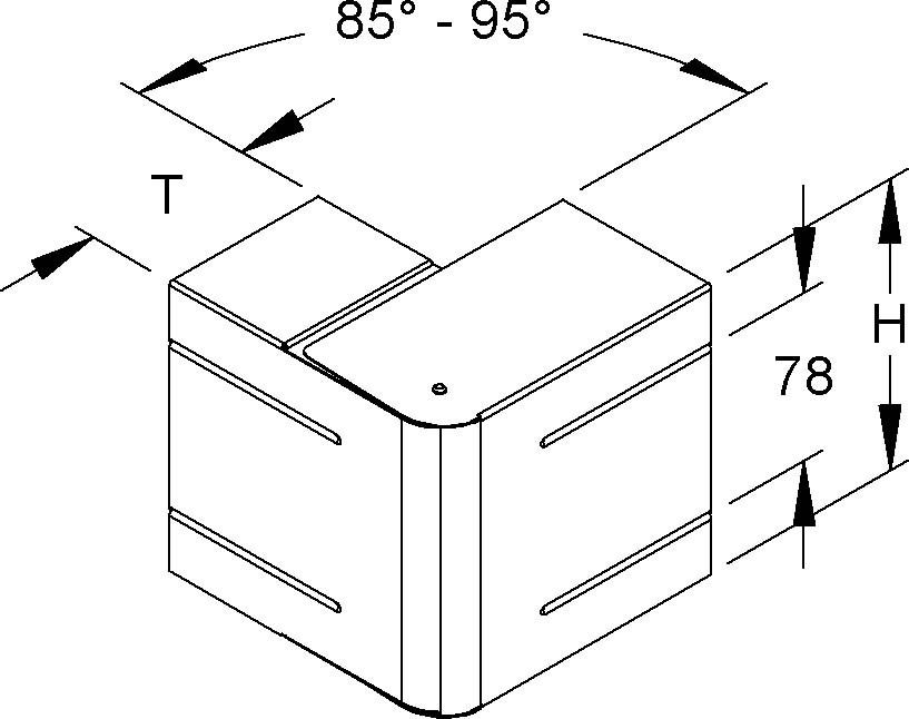 GK-Außeneck 90Gr. GKAV 170-78T80 WA