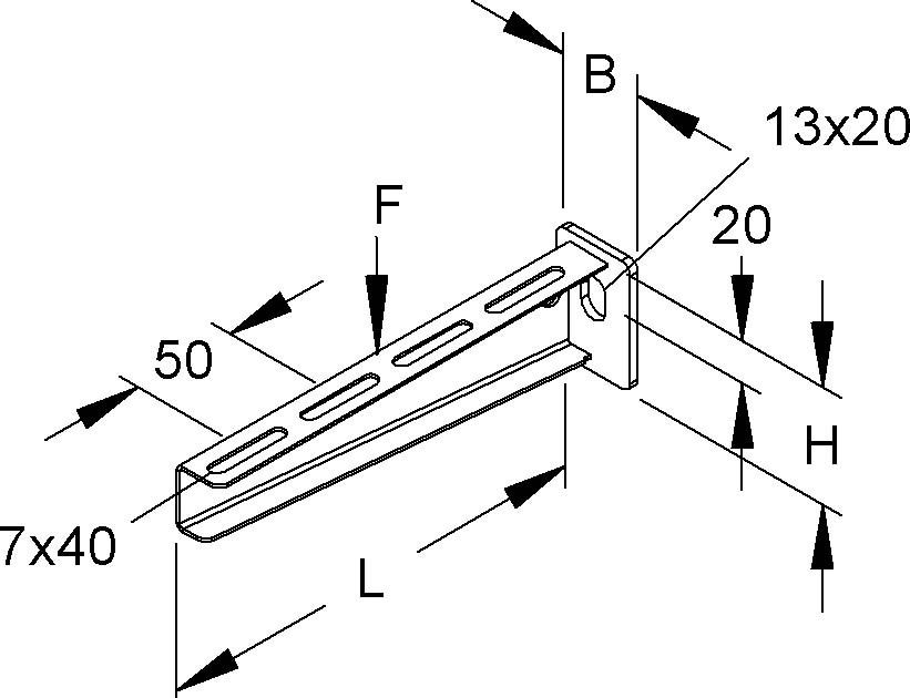 Hängestiel-/Wandausleger KTA 200 C1KG