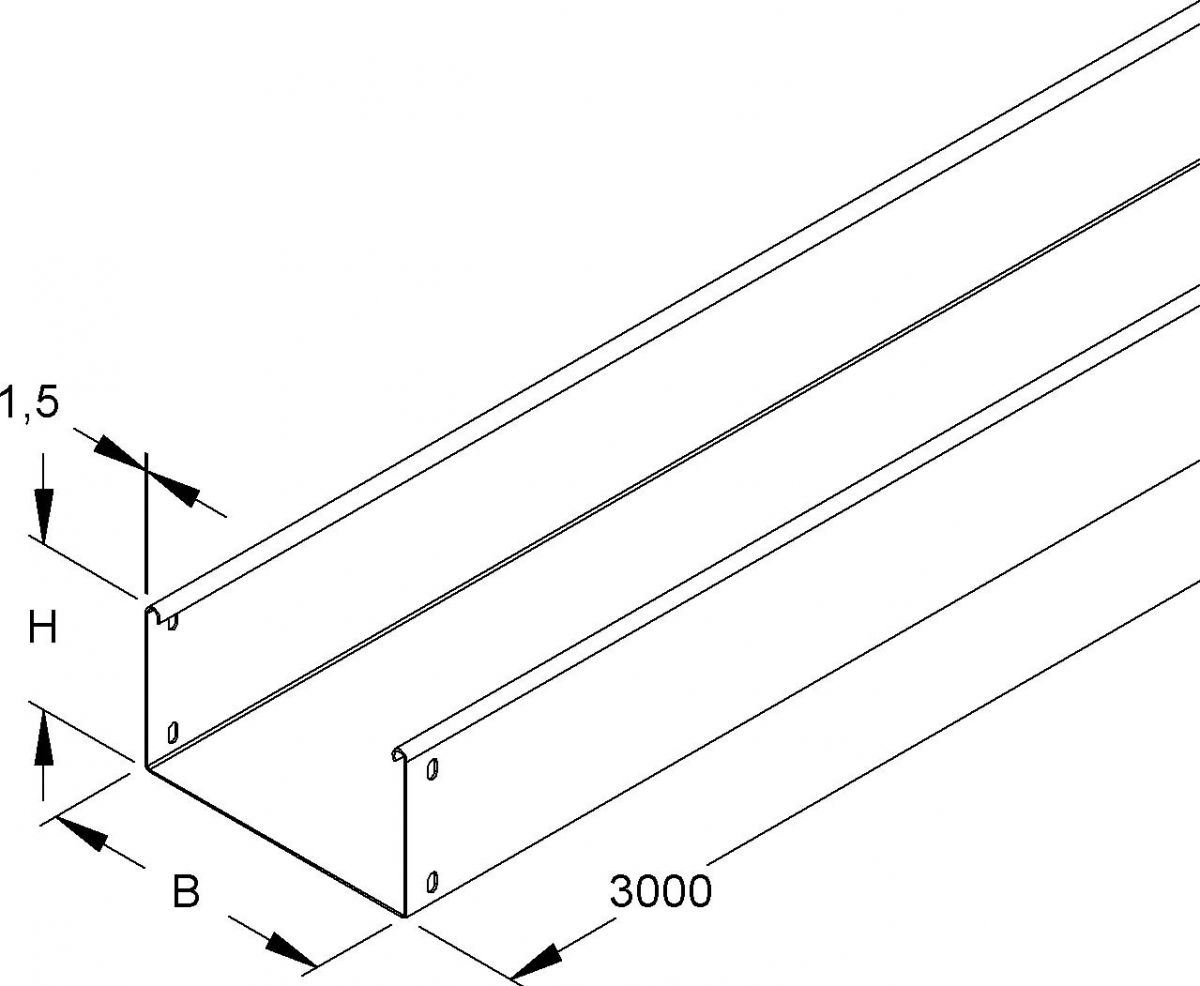 Kabelrinne RSU 110.600 F