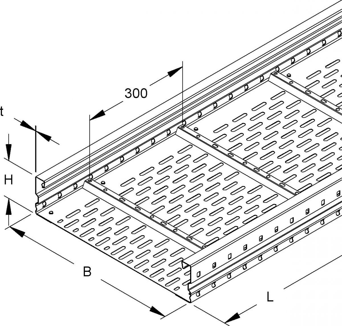 Weitspannkabelrinne WRL 105.600/3 F