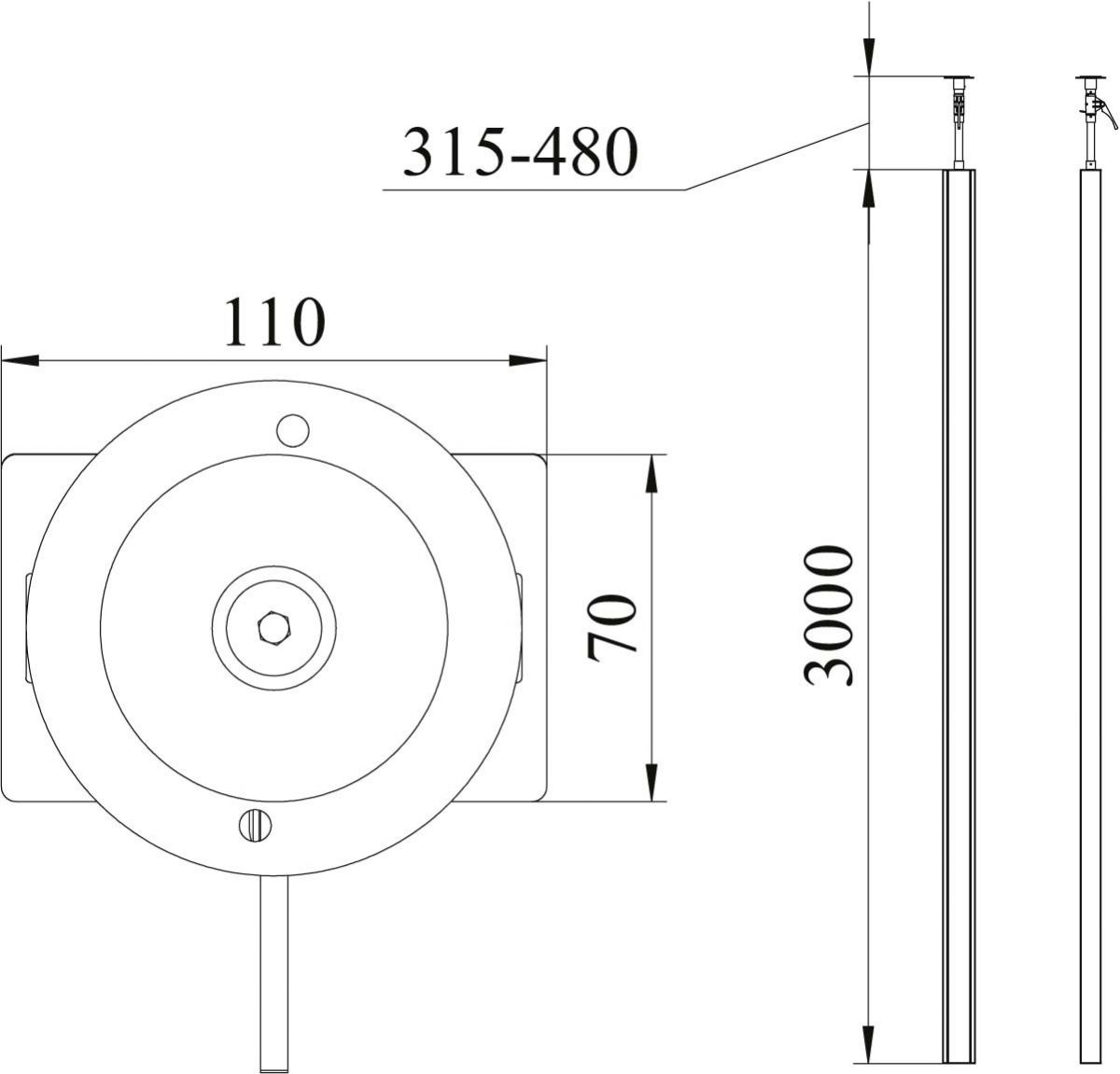 Installationssäule ISS70110EL